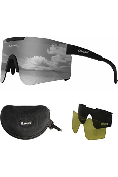 GENERAL Polarized Sports Sunglasses with 3 Interchangeable Lenses, Cycling Gl...