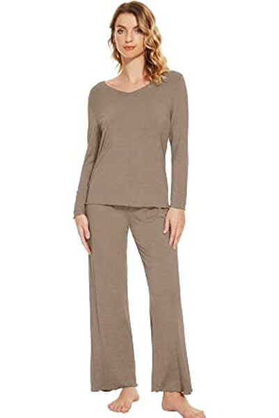 Wiwi Pajamas Sets for Women Soft Long Sleeve Tops and Pants Sleepwear Ladies ...