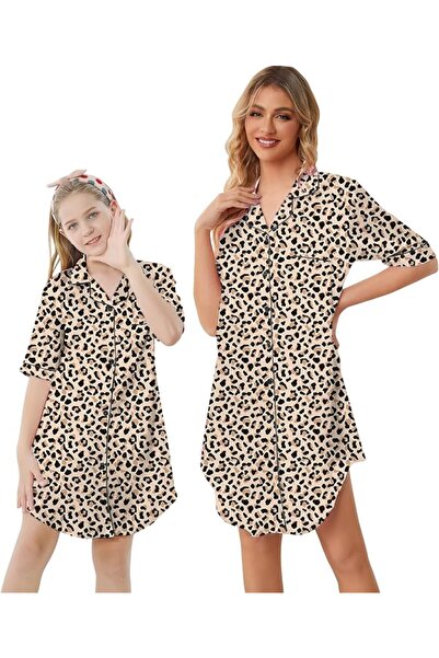 GENERAL Schbbbta Girls Boys Satin Pajamas Set, 2Piece Silk Nightwear Button-D...