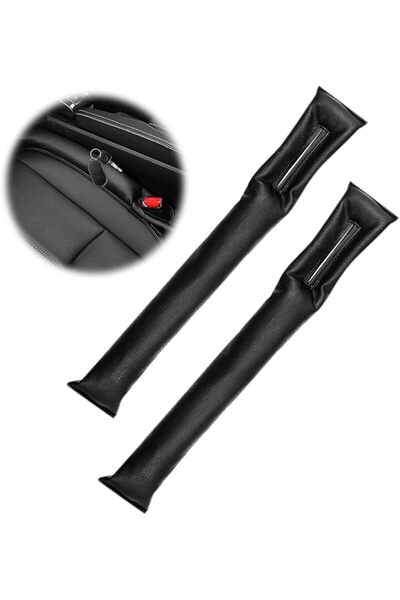 GENERAL Two Pieces Black Car Inner Seat Gap Filler, Handbrake Gap Filler, Int...