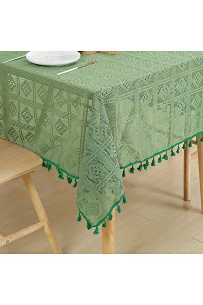 Generic Brand Tablecloth - Lace tablecloth - Checkered pattern - Geometric cu...