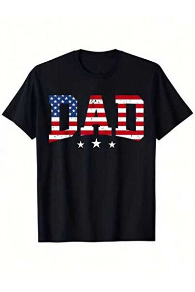 9JY Men's Summer Outfits, Dad American Flag Pattern Text Theme T-Shirts, Funn...