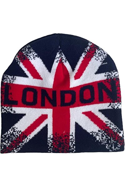 GENERAL BAIMORE UK English Union Jack Flag Knitted Hat Skull Cap Winter Warm ...