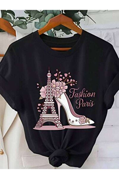 23ERVA Fashion Paris, Women's Eiffel Tower High Heel Shoe Design, Pure Cotton...