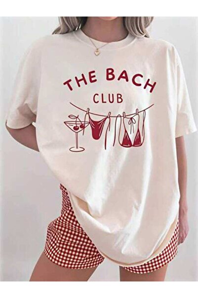 23ERVA Summer Outfit Women, The Bach Club Funny Vintage T-Shirt, Loose And Br...