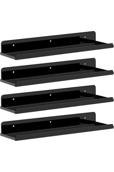 Lifewit Acrylic Floating Shelves for Bathroom 14" White, 4 Pack | Wall Mounte...