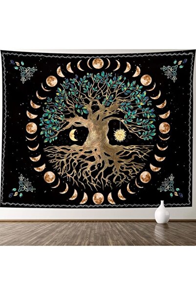GENERAL YOITS Moon Phase Tree of Life Tapestry - Mandala Tapestry Aesthetic W...