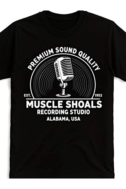 4Car تي شيرت بشعار Muscle Shoal Studio وشعار الولايات المتحدة الأمريكية للجنس...