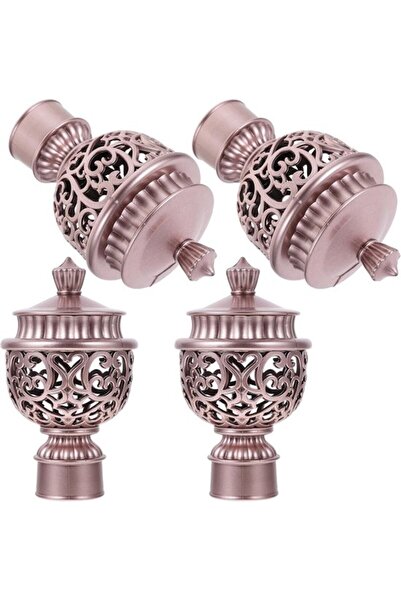 Morvena Picks Patru capace decorative pentru bara de perdea, din plastic goal...