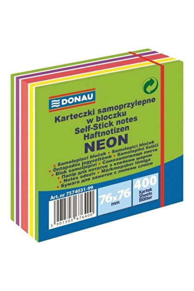 MC Micostore Cub notite adezive DONAU 76 x 76 mm 400 file verde mixat 5 culor...