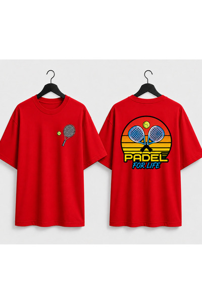 VODEXA Unisex Oversize Tennis Printed T-Shirt 100% Cotton Tennis Themed Comfo...