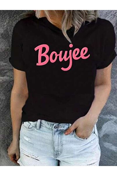 26LIK Boujee Pink Text Graphic Print Women's And Men's T-Shirt Short Sleeve C...