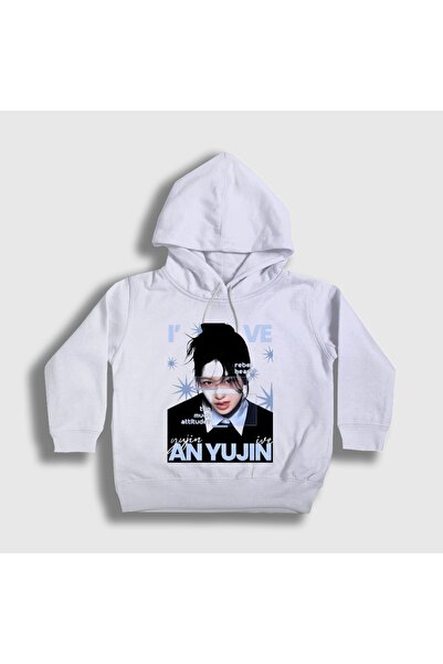 Presmono Unisex Kids White an Yujin Rebel K-Pop Ive Hooded Sweatshirt 619554Tt