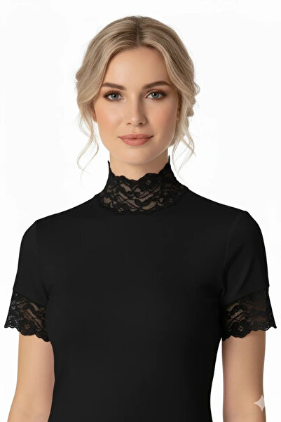 Mariposa Secret شاهينلر دانتيل نصف كم توب B629