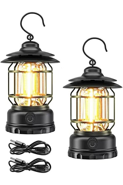 GENERAL Camping Lantern, Flame Decorative Table Lamp, 3 Modes LED Light with ...