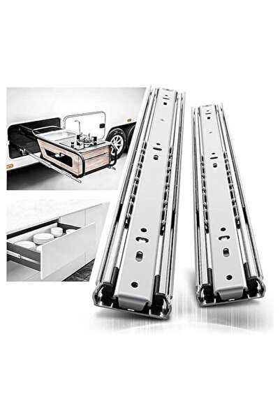 Duravel Heavy Duty Ball Bearing Drawer Slides, Steel Cabinet Rails, Full Exte...
