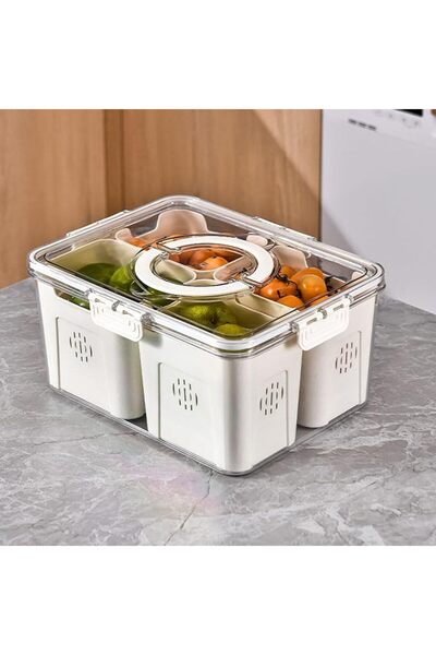 VAODO Refrigerator Organizer with Lids, Stackable Fruit Storage Containers, V...