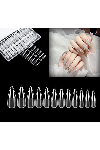 Khazna Soft Gel Full Cover Nail Tips, 240PCS 12 Sizes Clear Gel Nail Tips Lon...