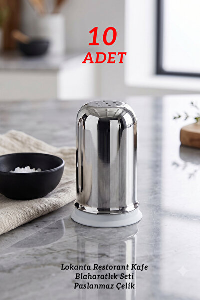 FİTHOME 10 Stainless Steel Salt Shakers |   Restaurant Restaurant Hotel Cafe ...