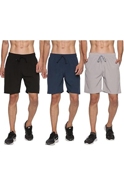 Okli-Rsoe RSO Outfits Men's Polyester Solid Sports Casual Shorts PACK OF 3