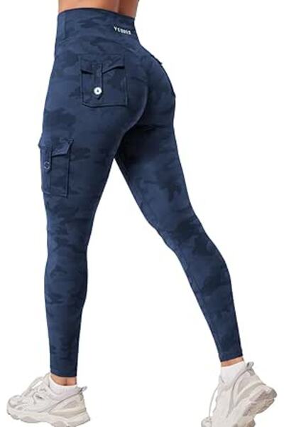 GENERAL YEOREO CoreFlex Workout Cargo Leggings with Pockets for Women Hidden ...