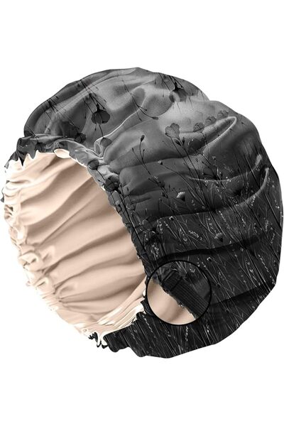 GENERAL Silk Satin Bonnet for Sleeping, Double Layer Elastic Adjustable Reusa...
