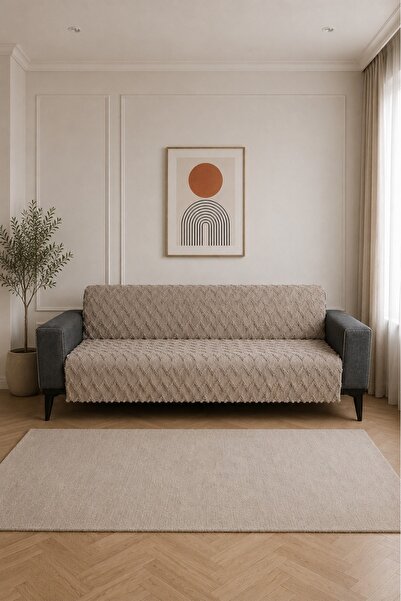 ARİFE HOME Sofa Cover Bearded Sofa Cover Flexible Washable 3 Seater One Piece...