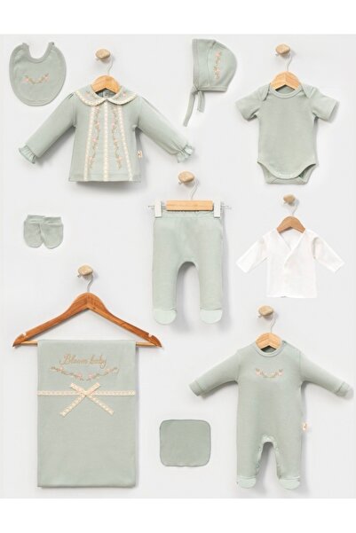 Cherub Baby Handmade Embroidered Newborn Baby Girl 10-Piece Hospital Discharg...