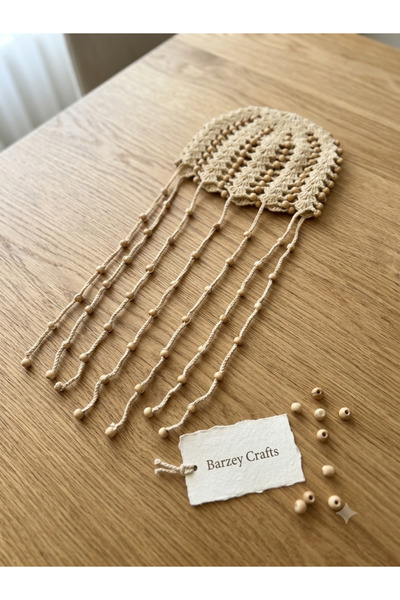 Barzey crafts باندانا مطرزة بالخرز مصنوعة يدويًا - إكسسوار شعر بوهيمي أنيق مص...