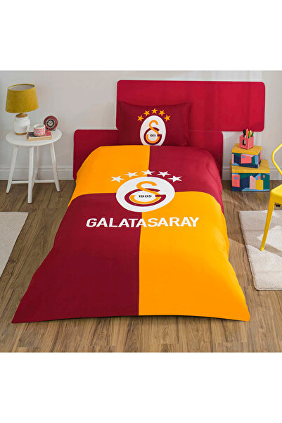 Taç Licensed Galatasaray Legendary Cotton Single Duvet Cover Set 120*200cm Fi...