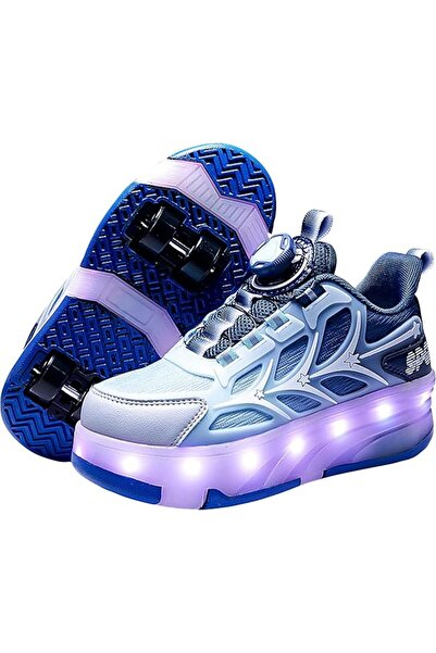 GENERAL Roller Skate Shoes for Girls Boys With Led Light Up, Double Wheels Sh...