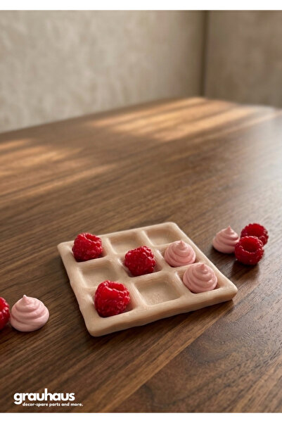 GRAUHAUS Decorative Waffle and Blackberry Themed Xox Game (Tic Tac Toe) - Fun...