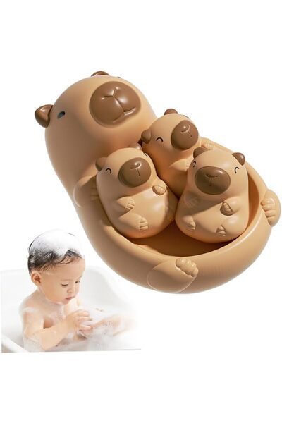 TERRIFI Adorable Capybara Bath Toys Set - Soft Vinyl Floating Pool Toys for T...