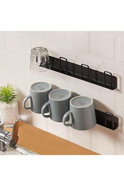 Tazweeq 2Pcs Mug Holder Wall Mounted, Modern Metal Coffee Cup Rack Hanger wit...