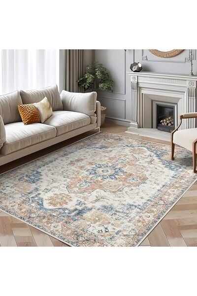 EOGILY Ultra-Thin Washble Rug, Stain Resistant Anti Slip Backing Rugs for Liv...