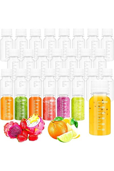 Yelajoy 30 Pcs 60ml Small Clear Refillable Containers with Caps, Durable Reus...