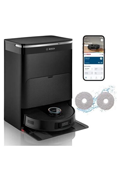 Bosch ELVT Yeni Premium Spotless Max Extra Güçlü Robot Süpürge, 11.000 Pa , O...