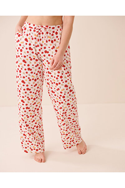 La Vie en Rose Tomato Print Cotton Pyjama Pants