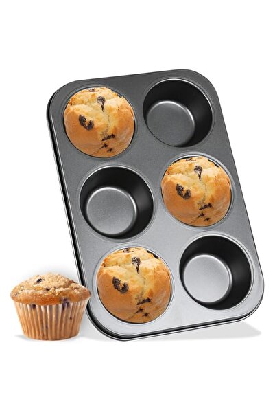 Generic HALAMODO Non Stick Muffin Tray Baking Pan Cupcake Pan 6 Cup, Mini Muf...