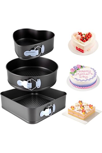 Generic Springform Cake Tart Pan Set of 3 (7, 8, 9 Inch), Reusable Leakproof ...