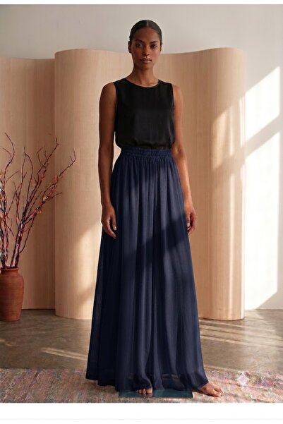 MERİT FASHION Premium Büyük Beden Şifon Pantolon