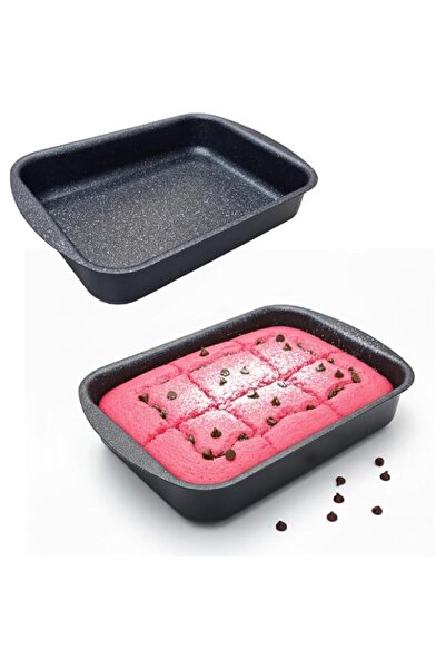 Generic Rectangular Baking Pan 35x25cm | Non-Stick Marble Ceramic Coating | E...