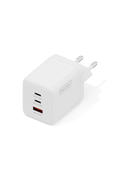 Digitus Ασύρματος φορτιστής GaN με θύρα USB-A και 2 θύρες εξόδου USB-C, Παροχ...
