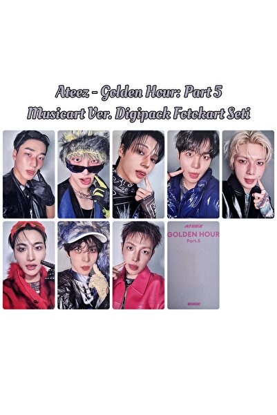 Sntay Ateez Fotokart seti - Golden Hour: Part 5 Musicart Ver. Digipack vers set