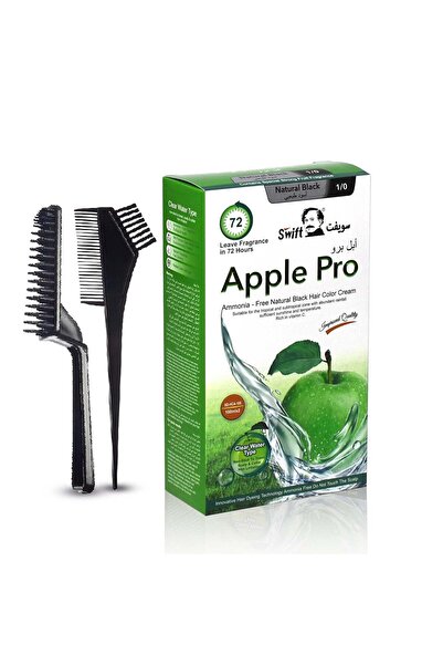 SWİFT سويفت أبل برو كريم صبغة شعر خالي من الأمونيا - أسود 1/0(Swift Apple Pro...