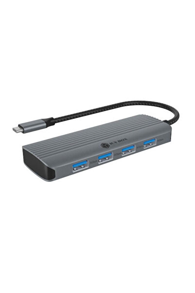 ICY BOX Σταθμός σύνδεσης USB-C με HDMI 4K Ασημί (IB-DK4022a-CPD)