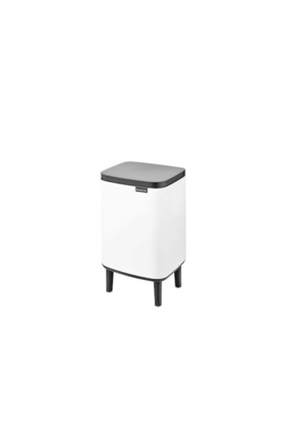 Brabantia Μικρός πλαστικός κάδος απορριμμάτων με ανακλινόμενο καπάκι, λευκός,...