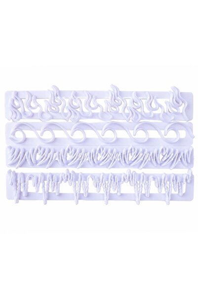 Decoratiuni Dulci Decupatoare margine (flacari, valuri, iarba, turturi) L17cm