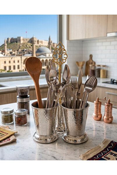 Sabit Bakırcılık Copper Hammered Spoon Holder
