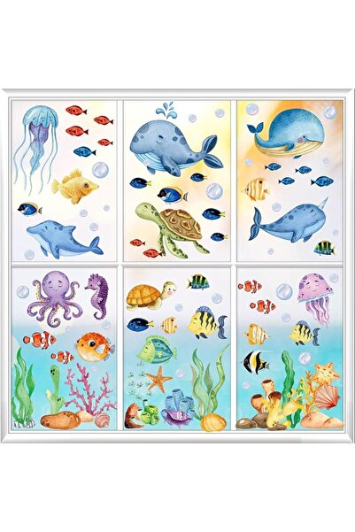 GENERAL Outer Space Wall Decals, Colorful Universe Rocket Astronaut Wall Stic...